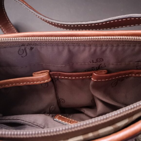 VTG Fossil Ladies Multi Colored Patchwork Leather & Fabric Shoulder Baguette Bag - Picture 7 of 13